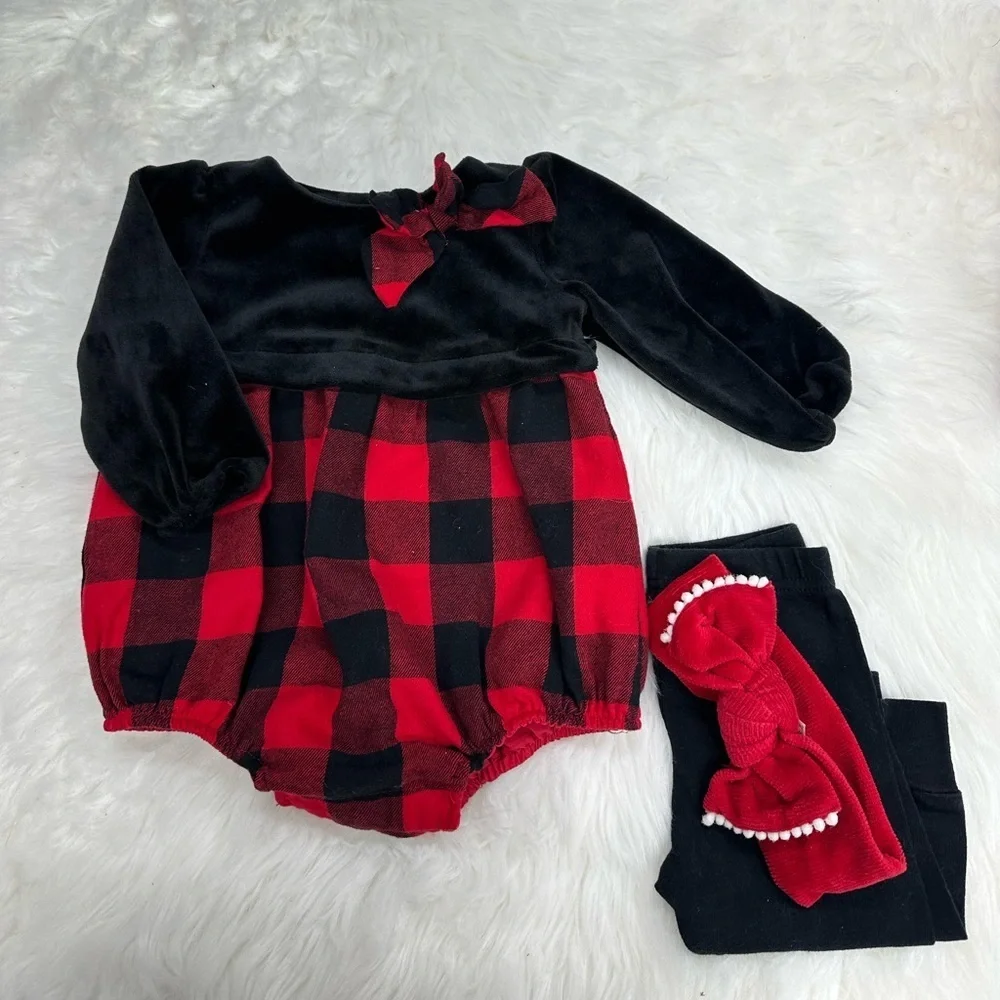 Baby Girl Matching Outfit 6-9 Months  Three piece set